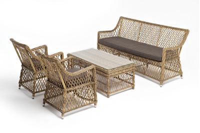 Лаунж-зона 4SIS Асти на 4 персоны Цвет: соломенный Лаунж-зона 4SIS Асти на 4 персоны Цвет: соломенный