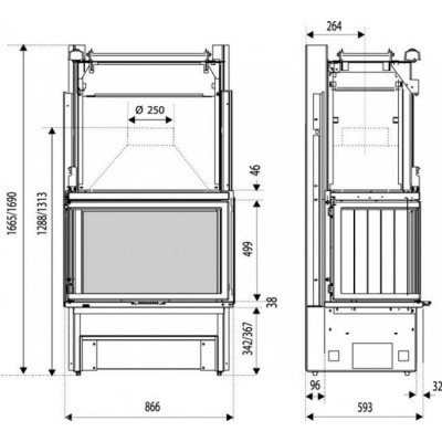 Каминная топка SUPRA Supravision 267
