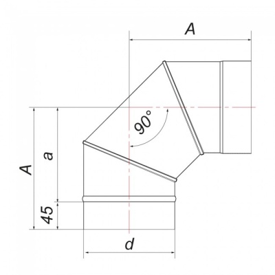 Отвод Вулкан VBR 90 D120, нерж., черный Отвод Вулкан VBR 90 D120, нерж., черный