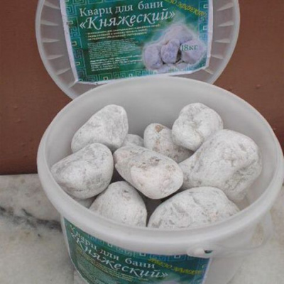 Камни для бани Кварц Отборный (обвал. ведро 10 кг)