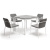 Обеденная группа 4SIS Венето 4-местная со стульями Марокко Цвет: белый, серый
