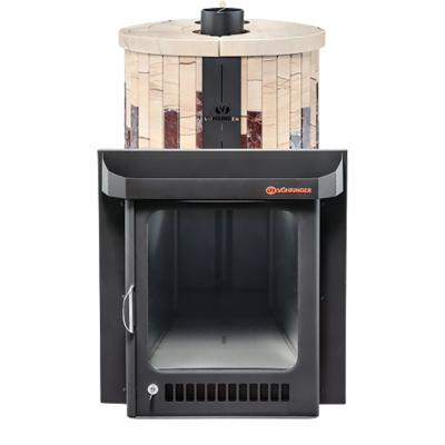 Дровяная печь Ферингер Малютка ПФ в облицовке Россо Леванте+"Окаменевшее дерево", до 18 м³ Дровяная печь Ферингер Малютка ПФ в облицовке Россо Леванте+"Окаменевшее дерево", до 18 м³