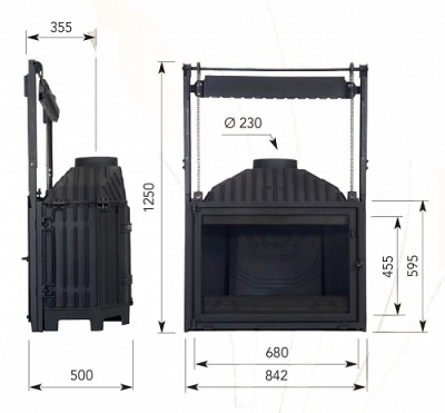 Каминная топка Cheminees Diffusion B 20 Каминная топка Cheminees Diffusion B 20