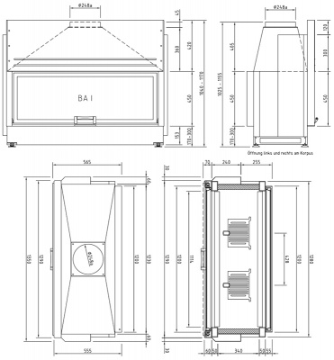 Каминная топка Schmid Lina FD 12057 h (туннельная версия) Каминная топка Schmid Lina FD 12057 h (туннельная версия)