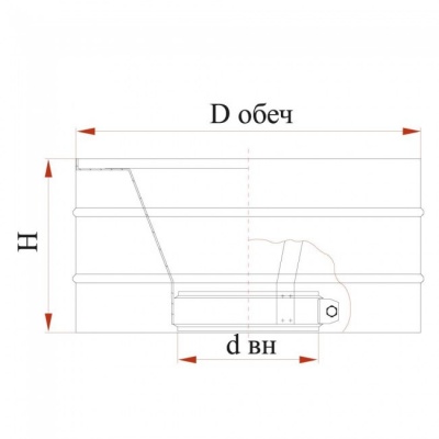 Зонт с ветрозащитой Дымок 0.5 мм, d=100 мм