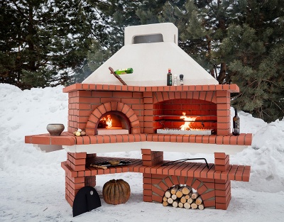 Кирпичное барбекю Русская печь ДУЭТ Кирпичное барбекю Русская печь ДУЭТ