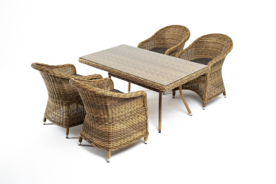 Обеденная группа 4SIS Латте-140 R Цвет: соломенный Обеденная группа 4SIS Латте-140 R Цвет: соломенный