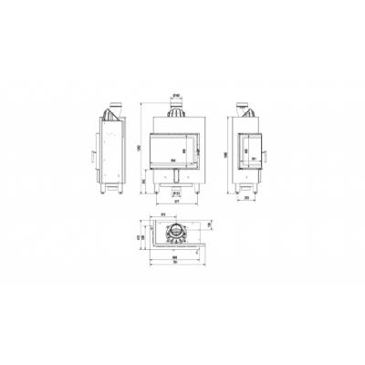 Каминная топка Kratki LUCY 12 SLIM L BS Каминная топка Kratki LUCY 12 SLIM L BS
