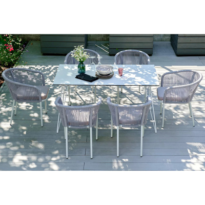 Стул 4SIS Марсель из роупа Цвет: белый