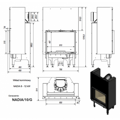 Каминная топка Kratki Nadia 10 G Каминная топка Kratki Nadia 10 G
