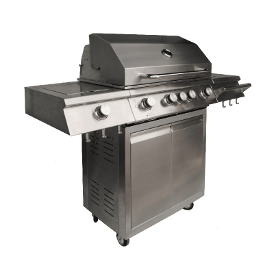 Газовый гриль B-Fire Kutuzov Premium 4 (2 столика + тележка 70 см.), нерж. сталь