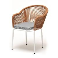 Стул 4SIS Лион из роупа Цвет: светло-серый (RAL7035) шагрень, оранжевый меланж, светло-серый