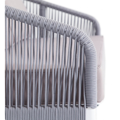 Диван 4SIS Канны двухместный из роупа Цвет: светло-серый