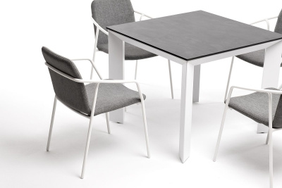 Обеденная группа 4SIS Венето 4-местная со стульями Марокко Цвет: белый, серый